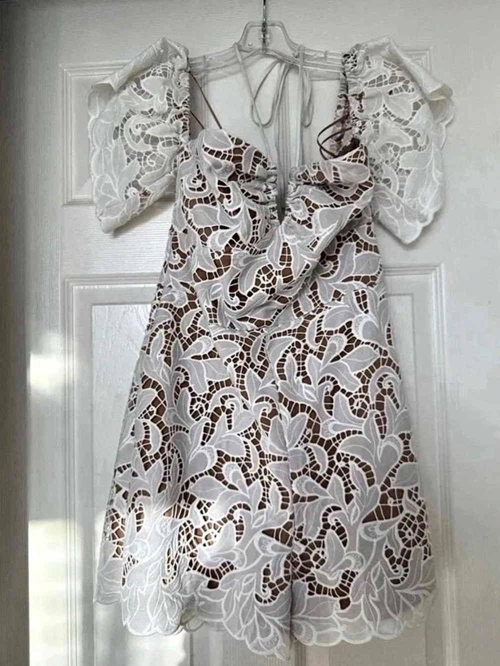 Express White Lace Mini Dress Like New